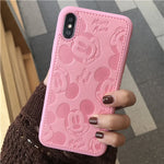 Coque iPhone en Cuir Mickey