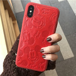 Coque iPhone en Cuir Mickey